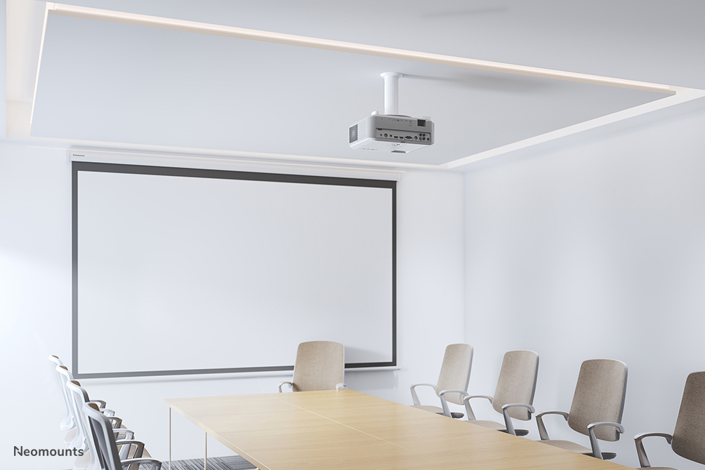 Neomounts BEAMER-C80WHITE Beamer Deckenhalterung - H 13-20 cm - volle Bewegung